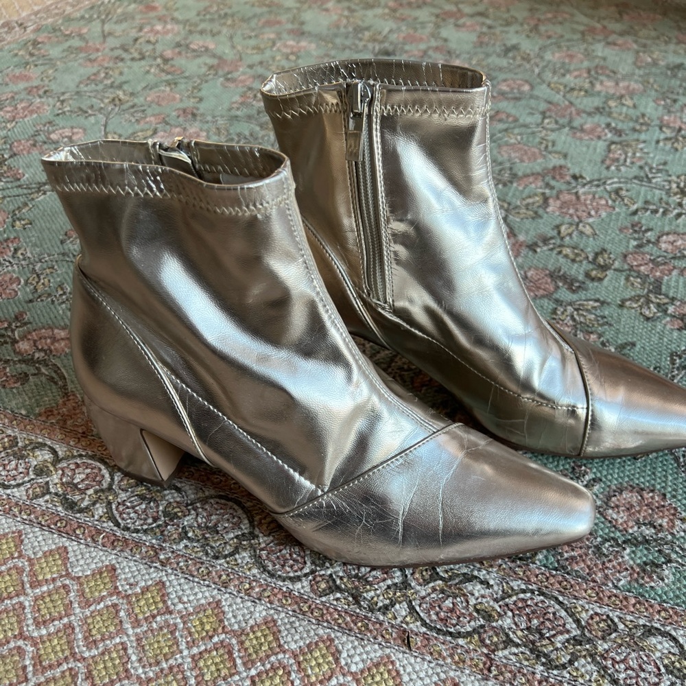 Gold Booties size 7.5